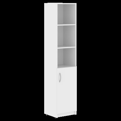 Шкаф колонка с глухой малой дверью SR-5U.5(Пр) Белый 386х375х1815 SIMPLE