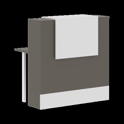 Стойка ресепшен прямая EDR 116 Белый/Мокко 1160х725х1218 EDIS-R