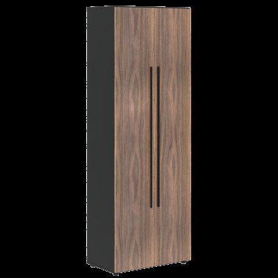 Шкаф для одежды VRWCS 80.1 Американский орех/Яшма черный 800х430х2253 VELION VENEER