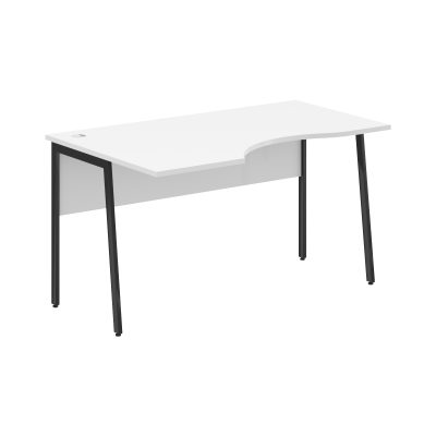 Стол прямой СА-2P(Л) Белый/Антрацит 1400х900х755 IMAGO PLUS