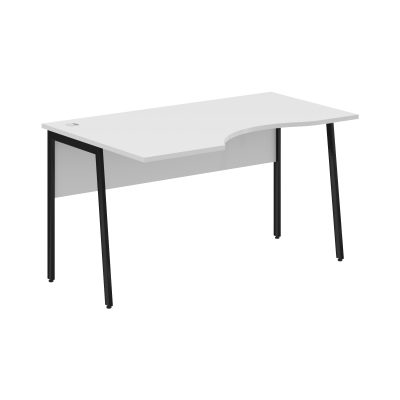Стол прямой СА-2P(Л) Белый/Черный 1400х900х755 IMAGO PLUS