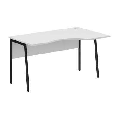 Стол прямой СА-2P(Пр) Белый/Черный 1400х900х755 IMAGO PLUS