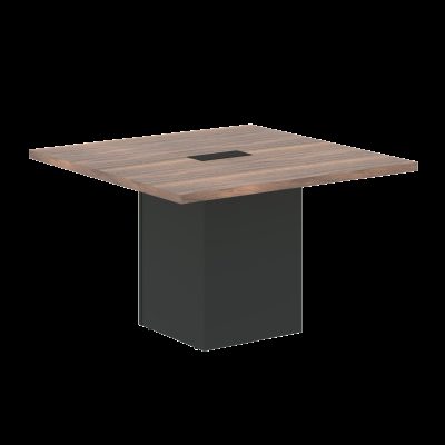 Стол центральный VRCCT 1212 Американский орех/Яшма черный 1200х1200х750 VELION VENEER