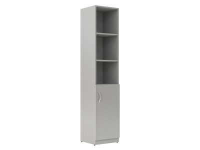 Шкаф колонка с глухой малой дверью SR-5U.5(Пр) Серый 386х375х1815 SIMPLE