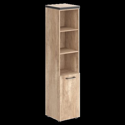 Шкаф колонка с глухой малой дверью и топом THC 42.5(Пр) Дуб Каньон 432х450х1968 TORR