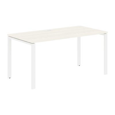 Стол прямой EUST 1580 Ясень Траун/Белый 1560х800х750 EDIS