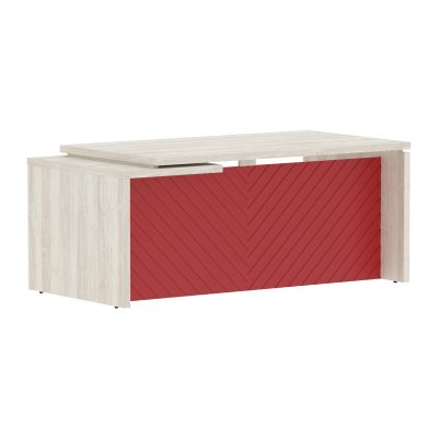 Стол руководителя TLCT 189(Пр) Сосна Эдмонт Z/Красный 1800х900х750 TORR LUX