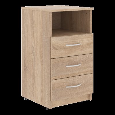Тумба приставная SC-3D.1A Дуб Сонома светлый 407х450х760 SIMPLE
