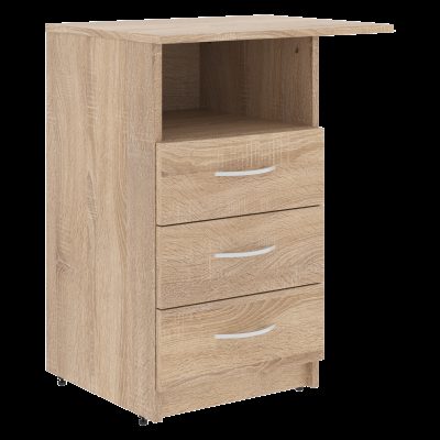 Тумба приставная SC-3D.2A Дуб Сонома светлый 600х450х760 SIMPLE
