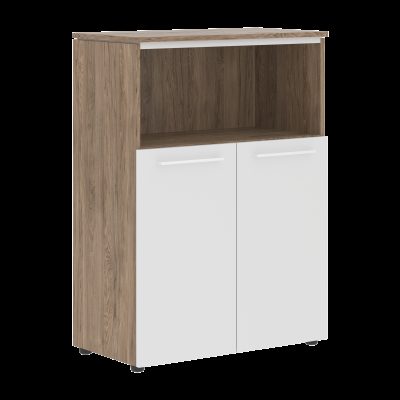 Шкаф с глухими малыми дверьми MMC 85.3 Белый/Кария Пальмира 854х423х1188 MORRIS TREND