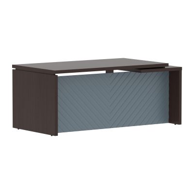 Стол руководителя TLCT 189(Л) Венге Магия Z/Серо-голубой 1800х900х750 TORR LUX