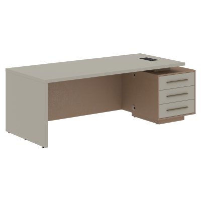 Стол руководителя с тумбой VCT 2290(Пр) Аметист/Бронза браш/Кобра 2200х900х750 VELION