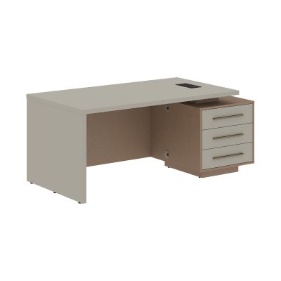 Стол руководителя с тумбой VCT 1890(Пр) Аметист/Бронза браш/Кобра 1800х900х750 VELION