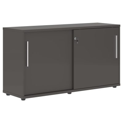 Шкаф низкий с дверьми купе ELC 1343 Мокко/Белый/Мокко 1346х430х750 EDIS