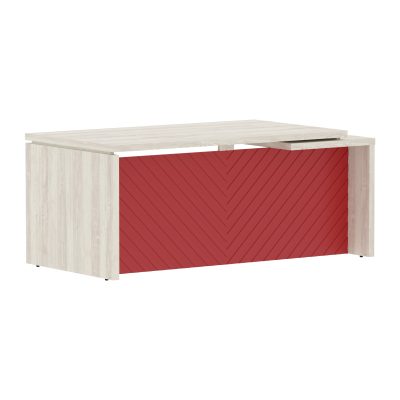 Стол руководителя TLCT 189(Л) Сосна Эдмонт Z/Красный 1800х900х750 TORR LUX