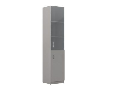 Шкаф колонка комбинированная SR-5U.2(Пр) Серый 386х375х1815 SIMPLE