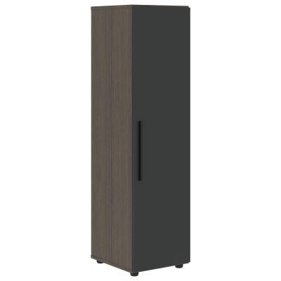 Шкаф средний узкий VMCS 40.1 Яшма черный/Дуб Сильвер 400х450х1517 VELION