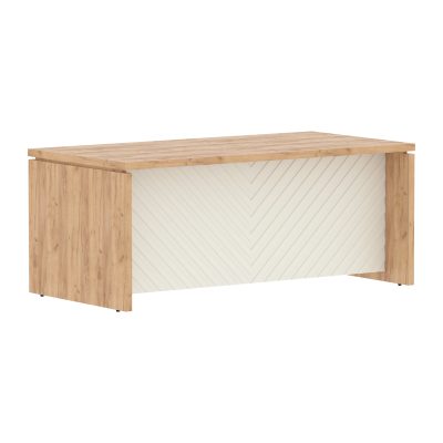 Стол руководителя TLST 189H Дуб Бофорд Z/Латте 1800х900х750 TORR LUX