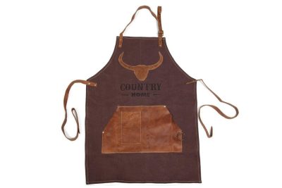 Фартук барбекю Secret de Maison Кантри Мэн/Country Man (мод. M-14331) кожа буйвола/ткань, 60х89см, коричневый