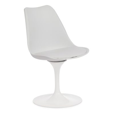Стул Тулип Фэшн Чаир/Tulip Fashion Chair (мод.109) металл/пластик/, 48х55х81см, белый/белый (Комплект из 2 шт.)