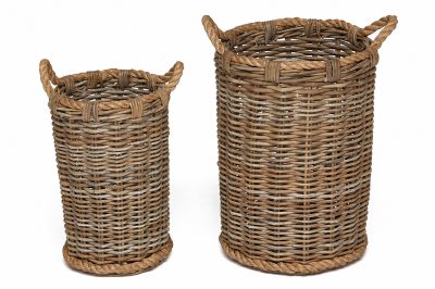 Корзина Secret de Maison Янбе/Yanbe (набор из 2 штук) натуральный ротанг, 31х31х44/39х39х54, натуральный кубу