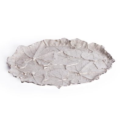 Блюдо Secret de Maison Лиф1/Leaf1 (мод. 9376) алюминиевый сплав, 44х35х2,5см, серебряный