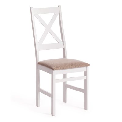 Стул Crossman/Кроссман (1шт.в упаковке) Многослойная фанера, 100*41*40, white, ткань бежевая (Ford William 7)