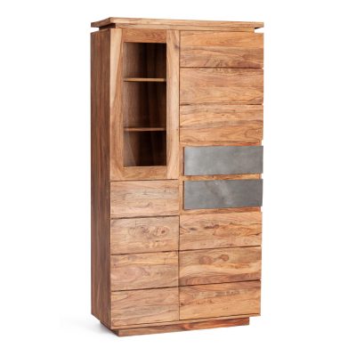 Шкаф-стеллаж Secret de Maison Росвуд/Rosewood (мод. 9805) массив палисандра/стекло, 100х45х192см, натуральный тонированный