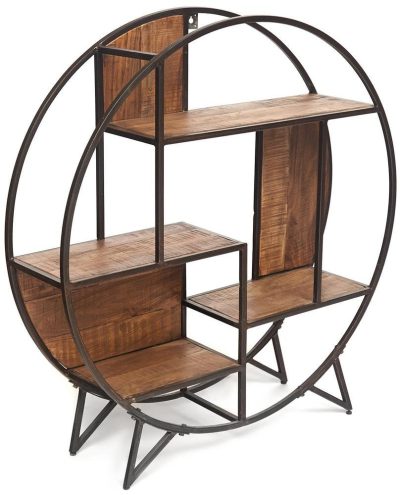 Этажерка Secret de Maison Стубе/Stube (мод. G05515А) массив акации/металл, 100х25х106см, коричневый/черный