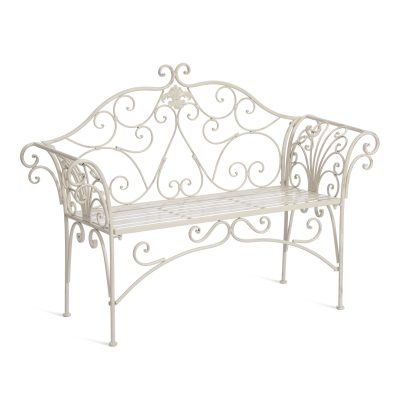 Скамья Secret de Maison Божоле/Beaujolais (мод.PL08-8574) металл, 136х46х96см, античный белый