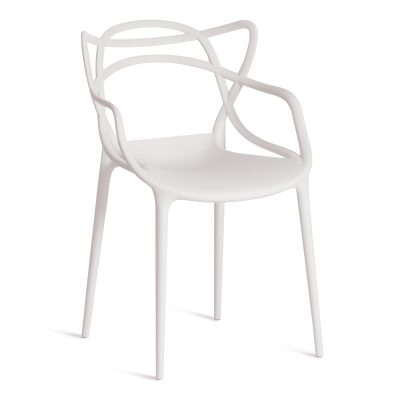 Стул Кет Чаир/Cat Chair (мод.028) пластик, 53х59х82,5см, белый (Комплект из 2 шт.)
