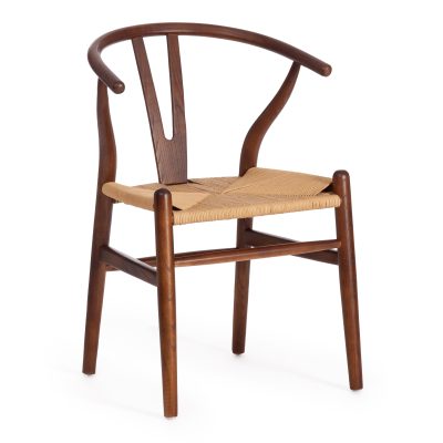 Стул Вишбон/Wishbone (мод.CB2212) дерево вяз, 57х50,5х79,5, темный орех №5
