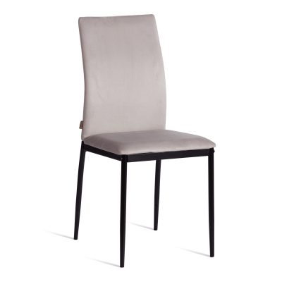 Стул Капри/Capri (мод.BC565-DC)/1 шт. в упаковке металл, флок, 43х53х92см, светло-серый HLR14/черный