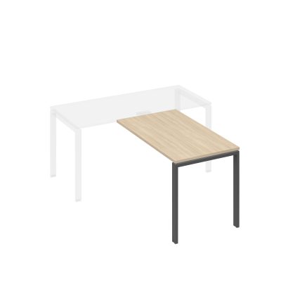 Брифинг-приставка на металлокаркасе UNO дуб скандинавский / металлокаркас антрацит