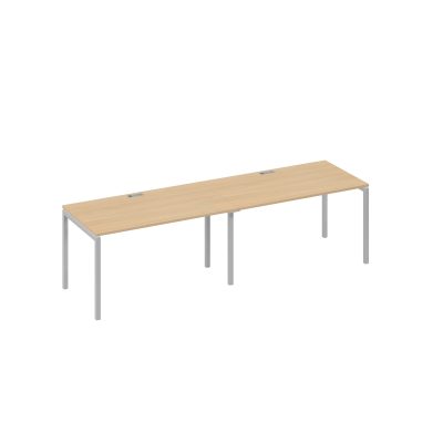 Рабочая станция каркас DUE (2х140) натуральный дуб / металлокаркас серый