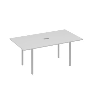 Стол 180 прямой для переговоров каркас DUE серый / металлокаркас серый