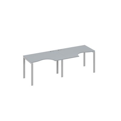 Рабочая станция опоры UNO (2х120) столы Классика серый / металлокаркас серый