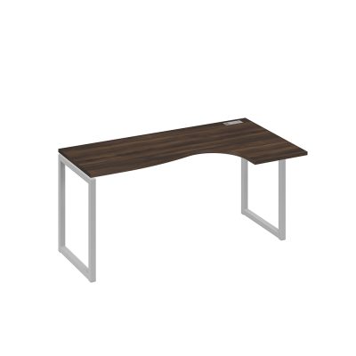 Стол правый "Классика" эргономичный на металлокаркасе QUATTRO дуб ристретто/ металлокаркас серый