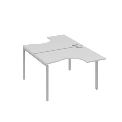 Рабочая станция столы Классика (2х120) каркас DUE серый / металлокаркас серый