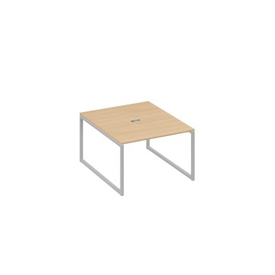 Стол 120 переговорный с металлокаркасом QUATTRO натуральный дуб / металлокаркас серый
