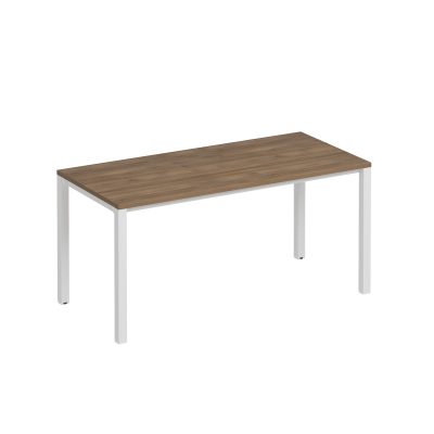 Стол письменный на металлокаркасе КФ дуб шамони темный / белый