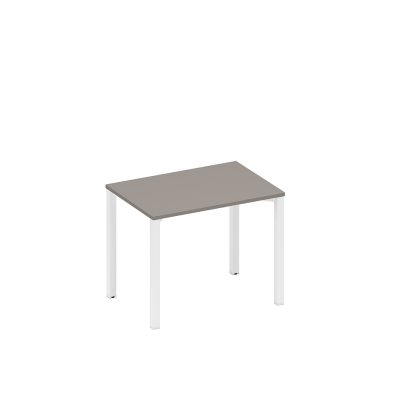 Стол письменный на металлокаркасе мокко премиум / белый гладкий