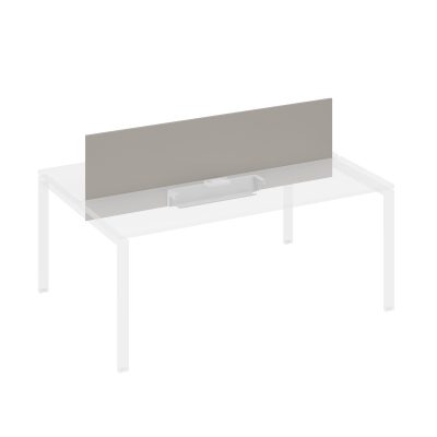 Экран настольный фронтальный для стола 180 с двумя кабель-каналами мокко премиум / металлокаркас серый