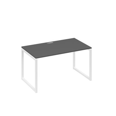 Стол письменный на металлокаркасе QUATTRO антрацит премиум / металлокаркас белый