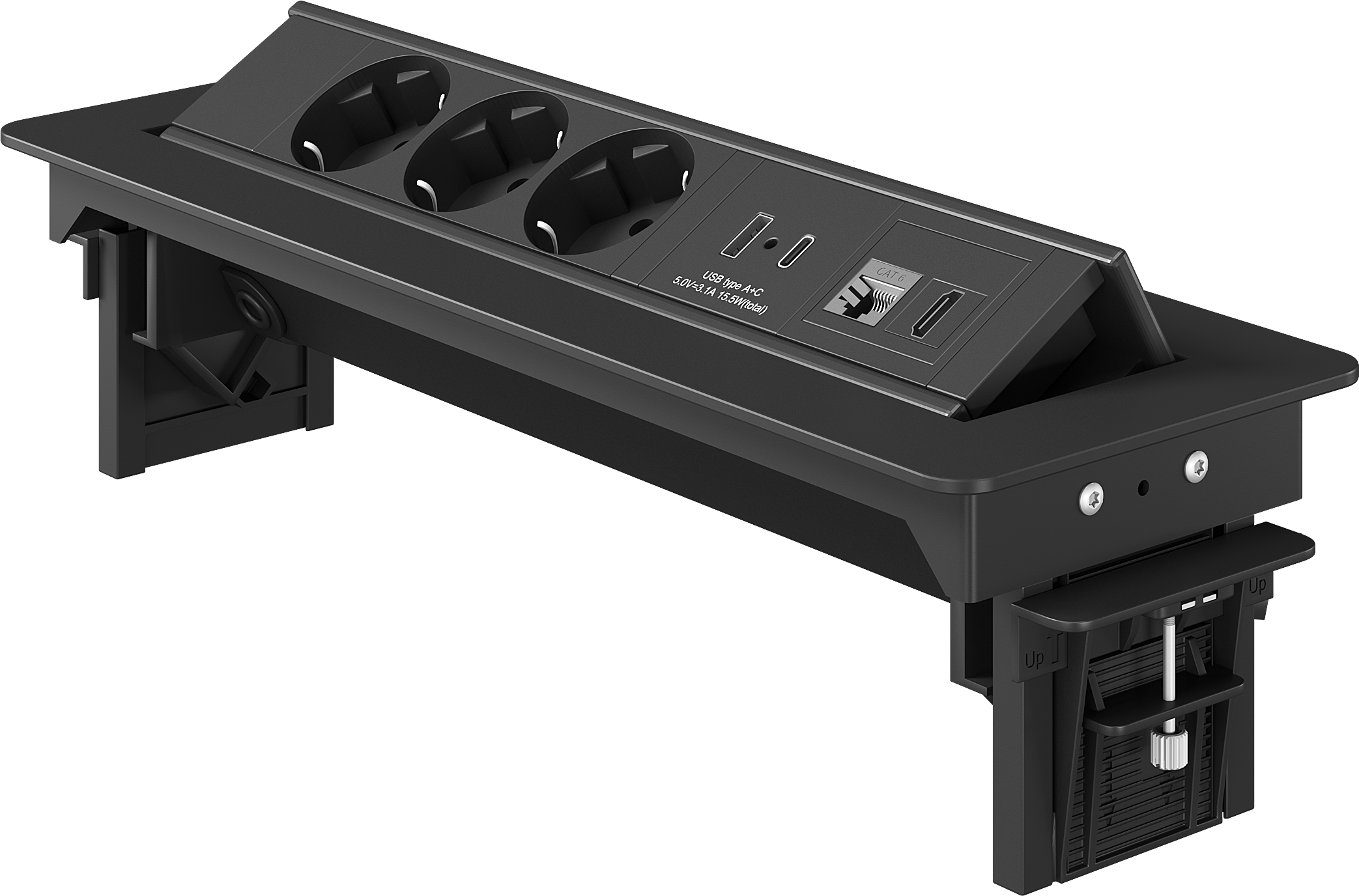 Розеточный блок DESK PRO G4703-2AC1H1R — в интерьере